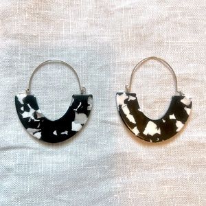 Acrylic hoop earrings